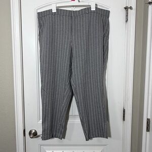 Classic Gray Pinstripe Dress Pants
